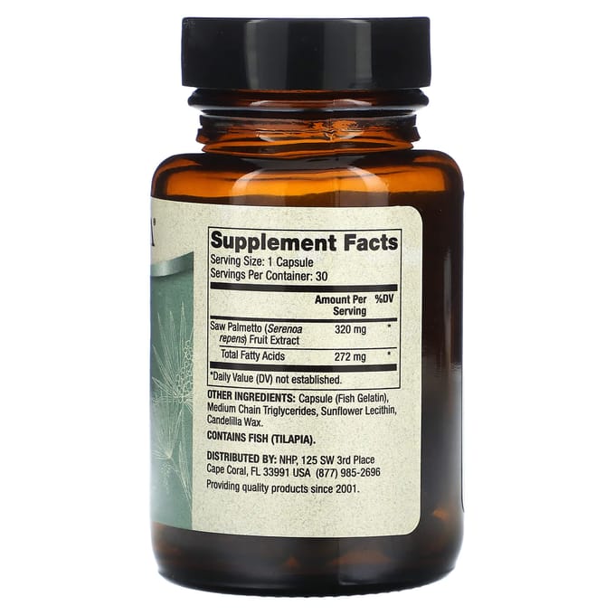Dr. Mercola, Zaagpalmetto, 30 Capsules (320 mg per capsule)
