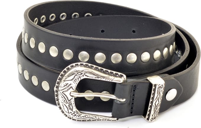 Dames Riem Dot zwart leer
