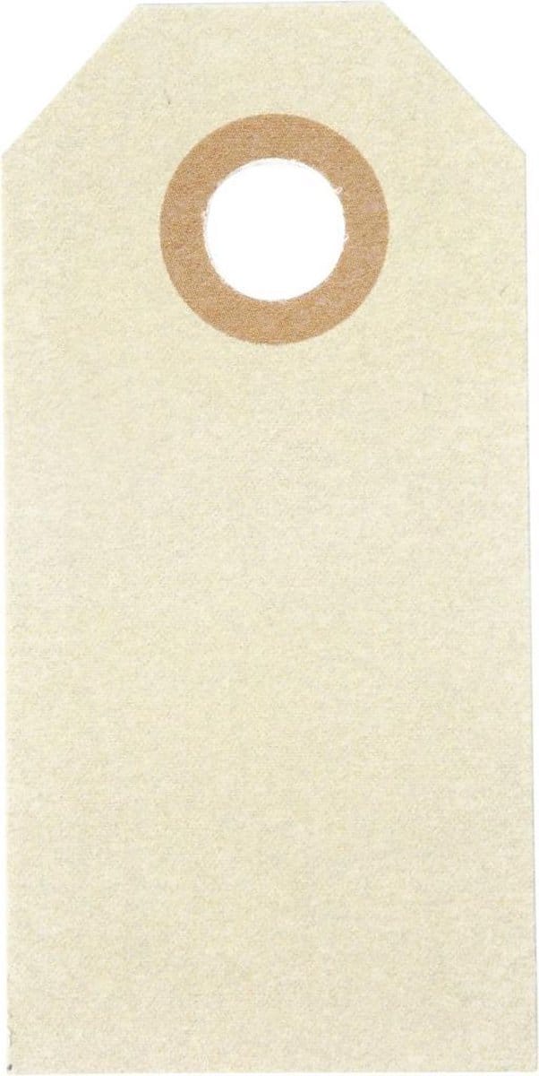 Manilla-labels, afm 3x6 cm, 250 gr, crème, 1000 stuk/ 1 doos