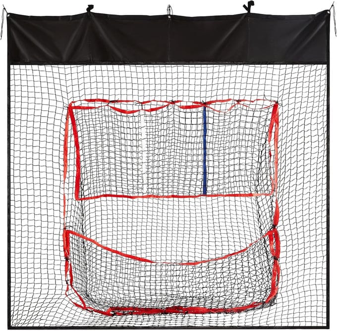 Grote Oefennet voor Honkbal en Softbal Werpen en Slagtraining - Inclusief Doelwit