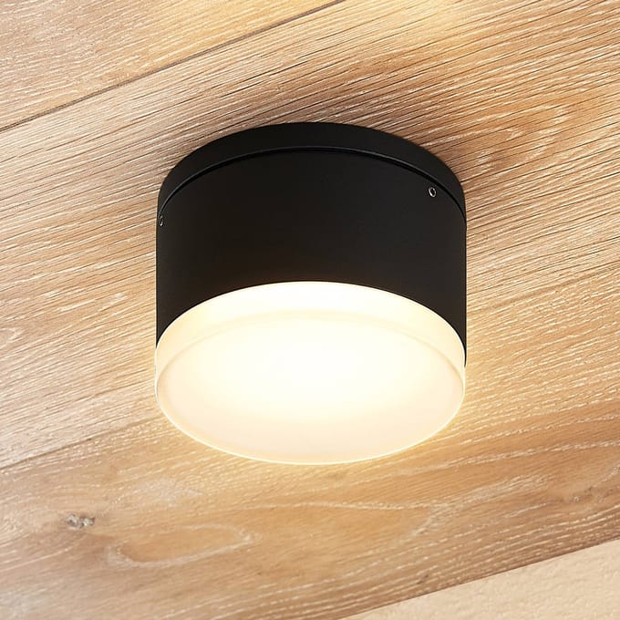 Lindby Mathea LED buiten plafondlamp, cilinder