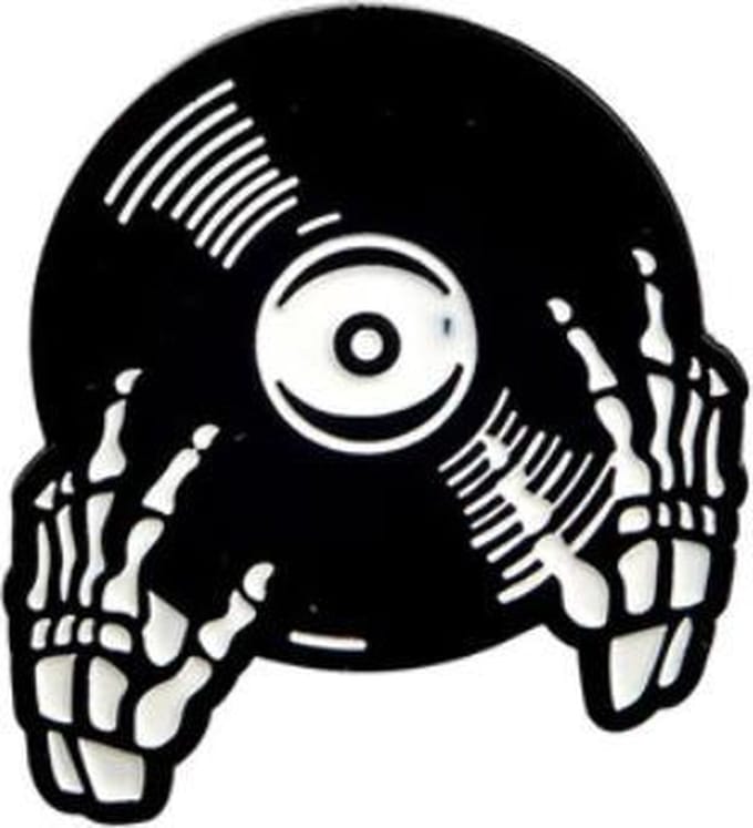 Kledingspeld - Pin - Broche - Enamel pins - Skelet LP 1 stuks