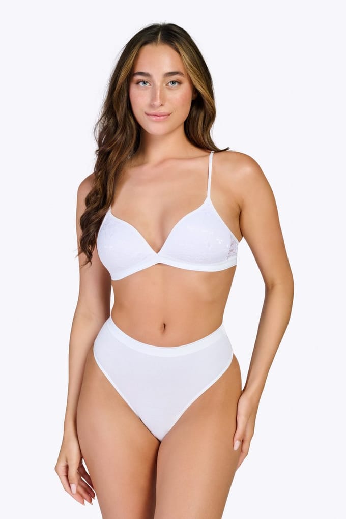 Ten Cate Basics high waist string wit 2-pack voor Dames | Maat M