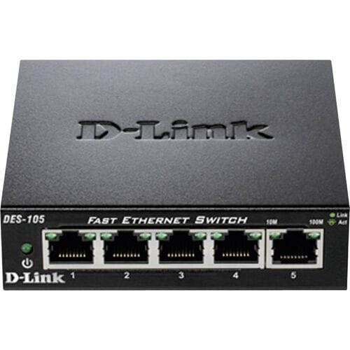 D-Link DES-105 5-Port Fast Ethernet Schakelaar 10/100 Mbps