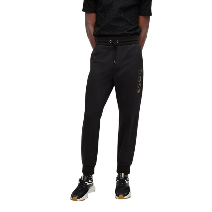 Boss Heren Lamont Vertical Logo Slim Joggers (Zwart)