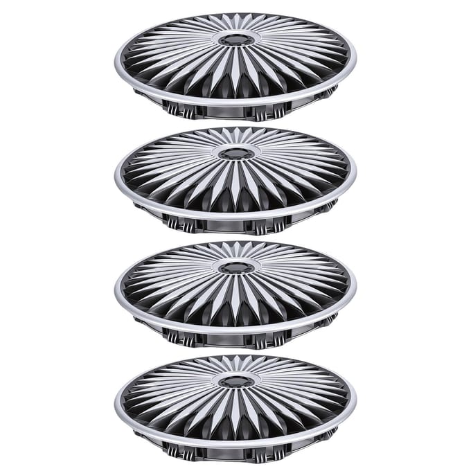 4 Pièces Moyeu R14   14 Pouces ABS Style Cache-Moyeu Remplacement pour gray