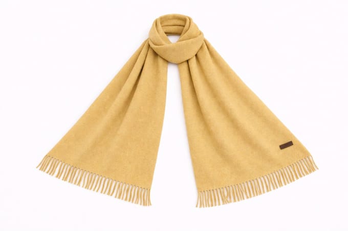 Premium Alpaca Wollen Sjaal – Ultra Zacht, Warm & Luxe - Oker Geel