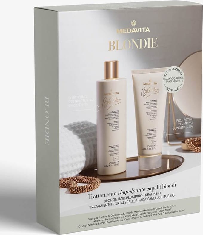 Medavita Blondie Shampoo 400ml + Mask 200ml Kit -duo set