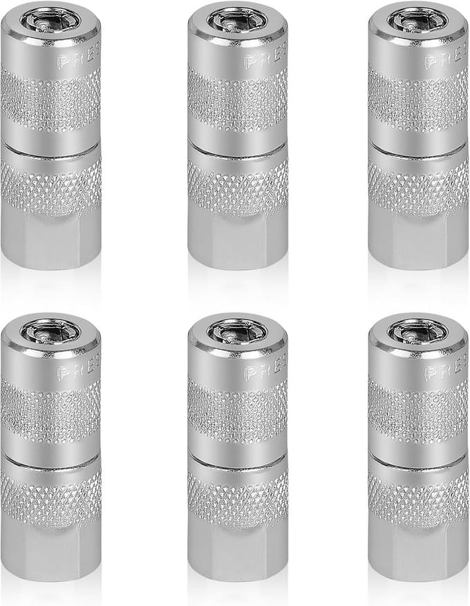 6 Stuks Hydraulische Verlengstukken met 1/8 NPT Adapter voor Vetpers
