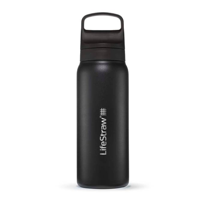 LifeStraw waterfilterfles Go 2.0 Black RVS geïsoleerd 1 liter - Zwart
