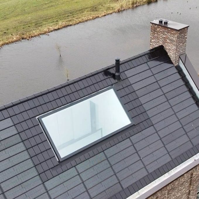 Vast Dakraam 120x120 cm – HR+++ Triple Glas – Schuin Dak – UV Bescherming