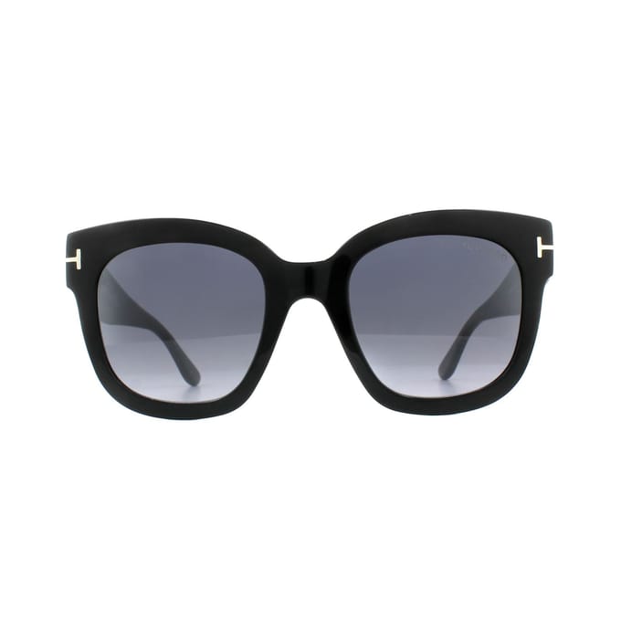 Tom Ford Zonnebril 0613 Beatrix 01C Glanzend Zwart Smoke Grijs Mirror