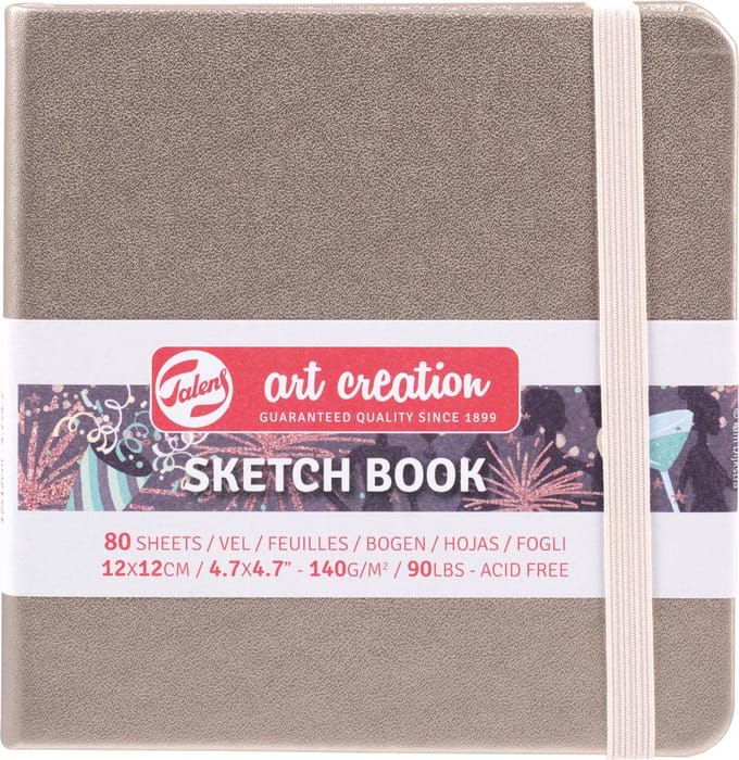 Talens Art Creation Schetsboek Roze champagne - 80 vellen - 12x12cm