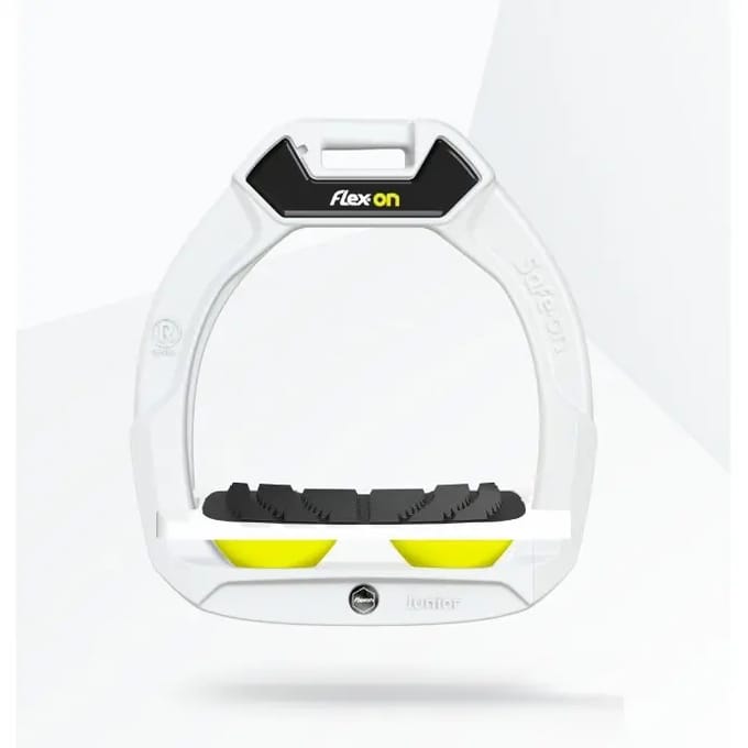 Veiligheidsstijgbeugels Rijdend Ge inclineerde Grip Wit/Geel kind Flex-On Safe-On