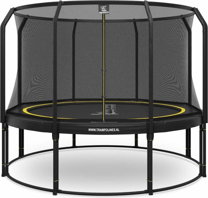 Magic Circle Pro - Trampoline met veiligheidsnet - ø 366 cm - Zwart - Ronde trampoline met net - Buitenspeelgoed