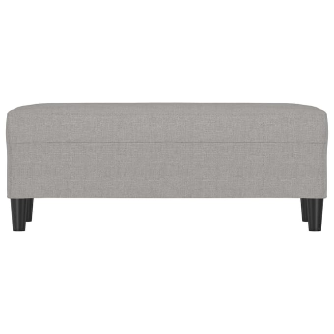 vidaXL - Bankje - 100x35x41 - cm - stof - lichtgrijs