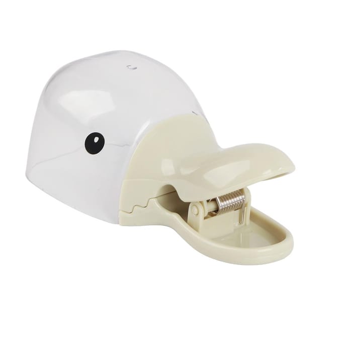 2 in 1 Eendenbekvormige Schep Eendenkopvormige Voedselklem Schattige Eendenbek Kleine Lepel white
