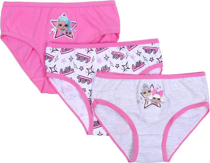 3x Lol Surprise kleurrijke meisjesslip