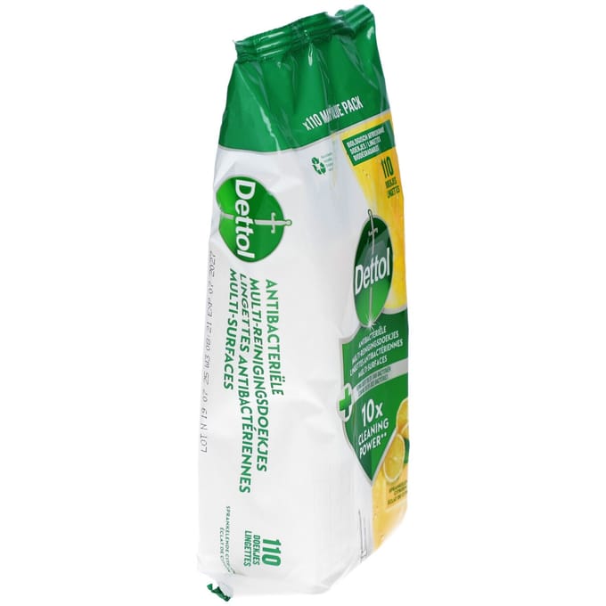 Dettol multifunctionele doekjes Power & Fresh Lemon Radiance 110 Doekjes