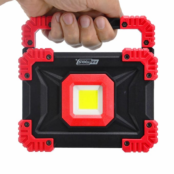 Awtools - Bouwlamp - 20W COB LED - Oplaadbaar - Powerbank