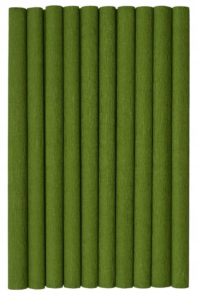 Gekreukeld Crepepapier Olijfgroen 50x200cm - 10 Vel