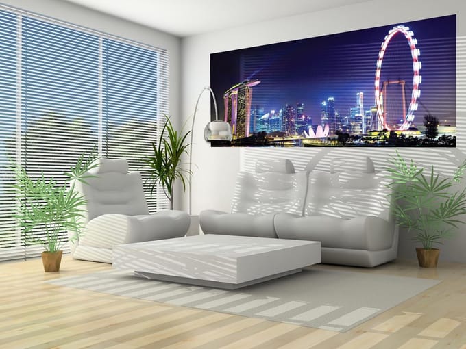 Singapore City Skyline Photo Wallcovering