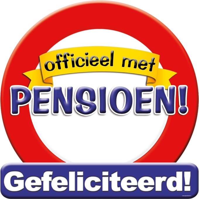 Kroonschild verkeersbord -pensioen