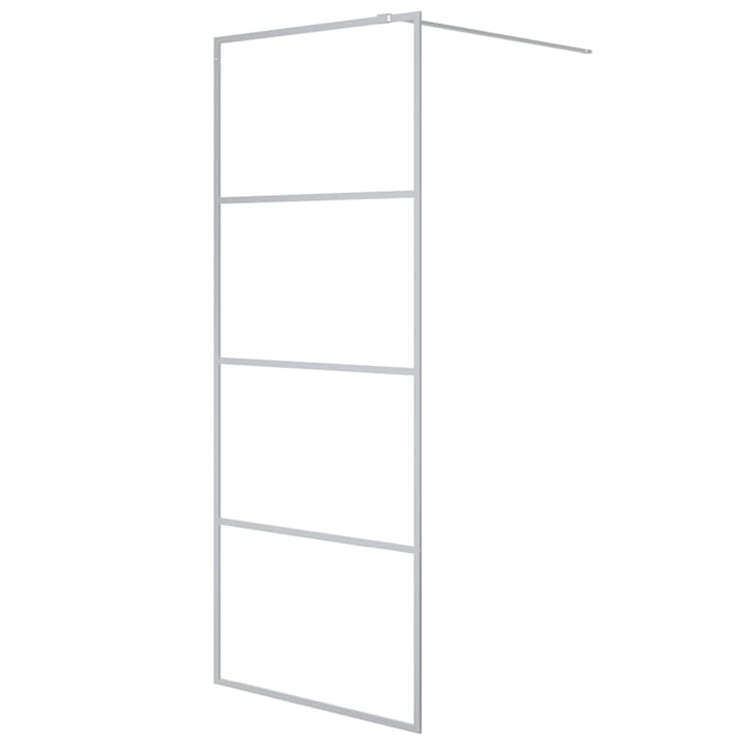 vidaXL - Inloopdouchewand - 80x195 - cm - transparant - ESG-glas - zilverkleurig