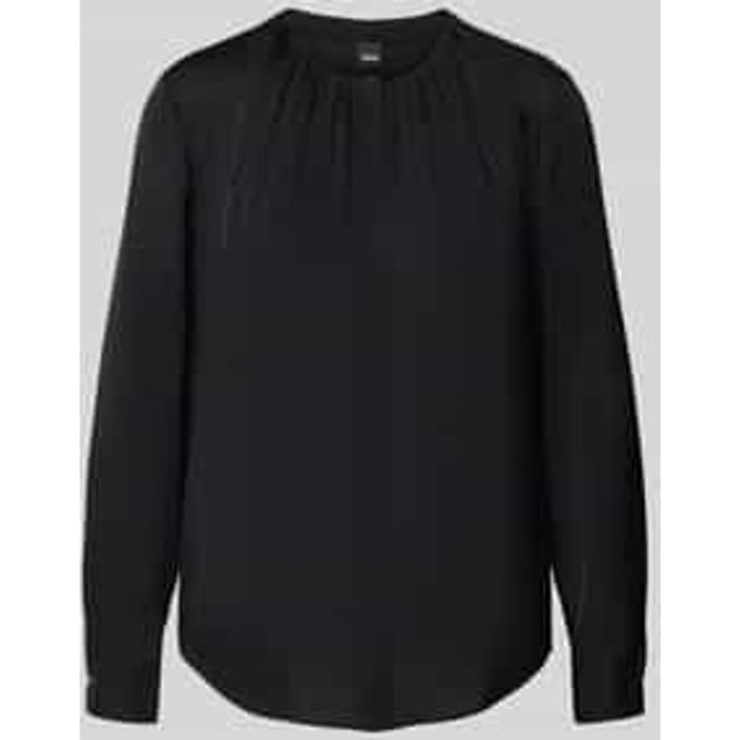 Slim fit blouse van een zijdemix, model 'Banorah'