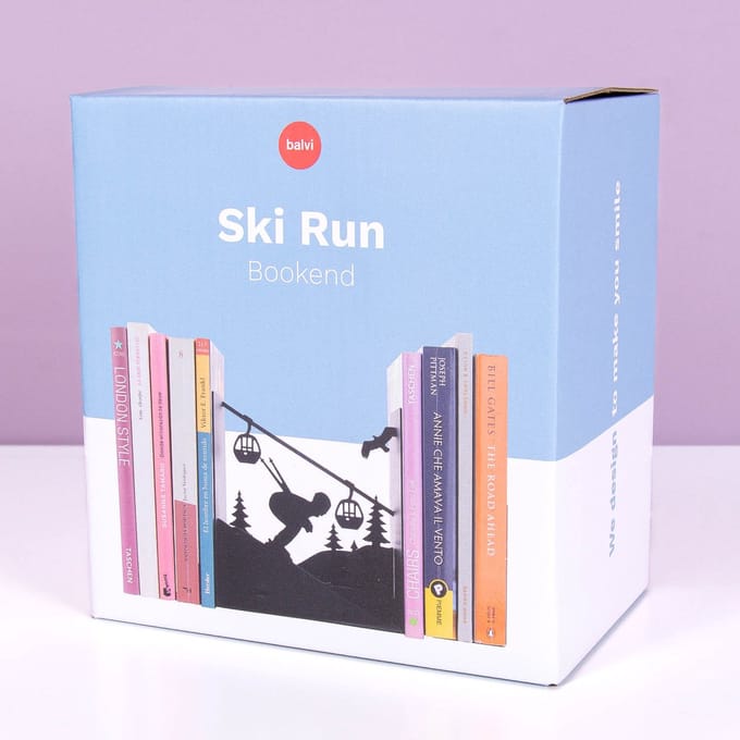 Skipiste boekensteun van Balvi