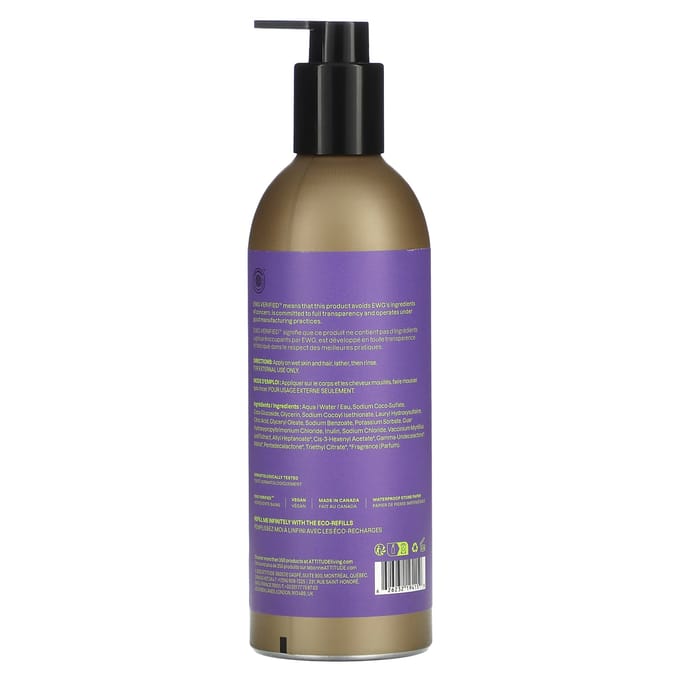 Attitude Essential 2in1 Shampoo & Douchegel - Vanille & Peer