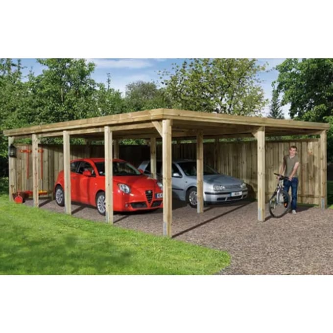 Weka Dubbele Carport 618 Gr.3 576x784cm