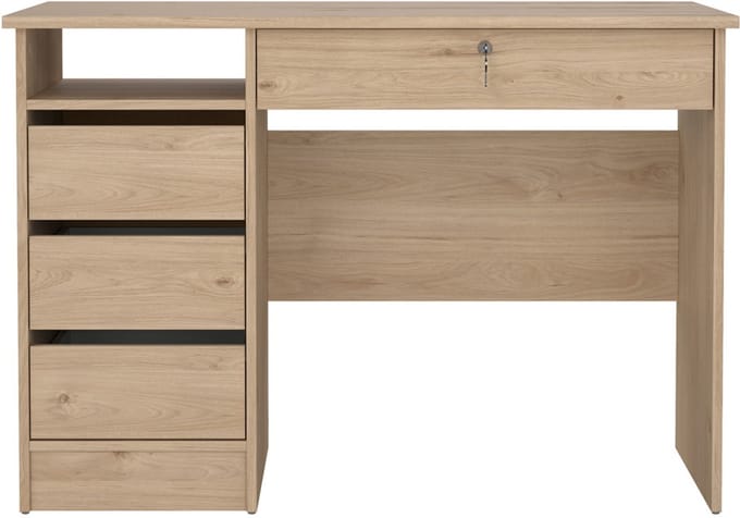 Bureau met Lades Naturel - 109x49x75,5cm - Bureau Function Plus - Giga Living