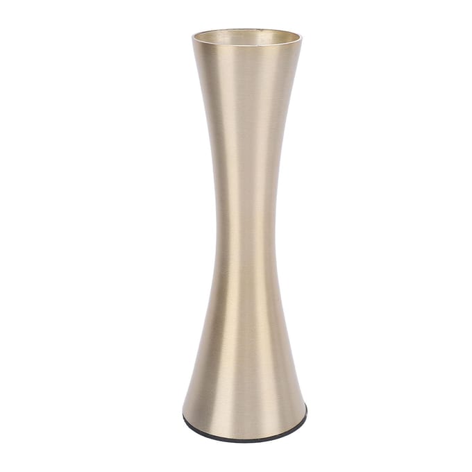 Grand Vase à Fleurs Fin Élégant Vase en Métal Doré Décorations de Centre de Table de Mariage pour la Maison beige