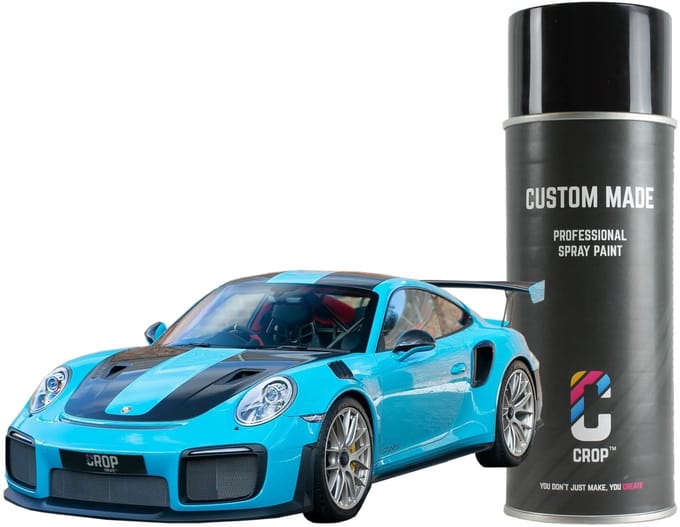 Porsche RS Miami Blue Lak in Spuitbus