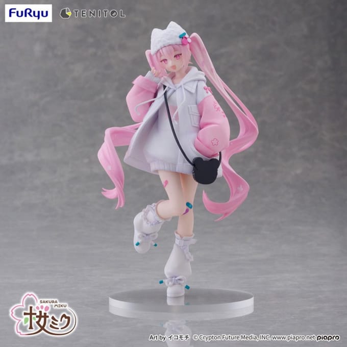 Hatsune Miku Tenitol PVC Statue Sakura Miku Cool style [petit] 19 cm