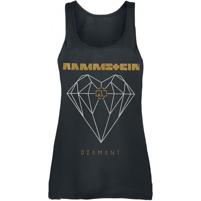 Rammstein Top - Diamant - S tot XL - voor Vrouwen - zwart