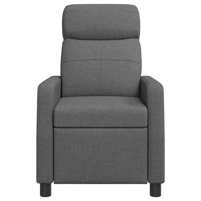 vidaXL - Recliner - Donkergrijs - Stof