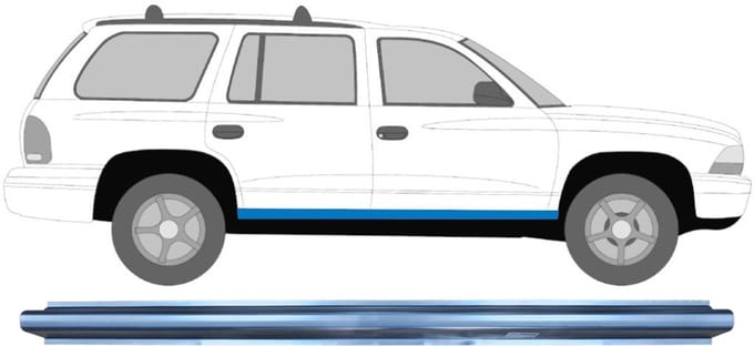 Reparatie dorpel voor Dodge Durango 1997-2004 / Links = Rechts (symmetrisch)