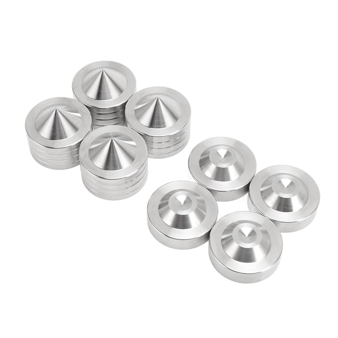 Luidsprekerspikes Isolatievoetjes Pad Aluminiumlegering Schokabsorptie HiFi Luidsprekerspikes Pads voor CD DVD white