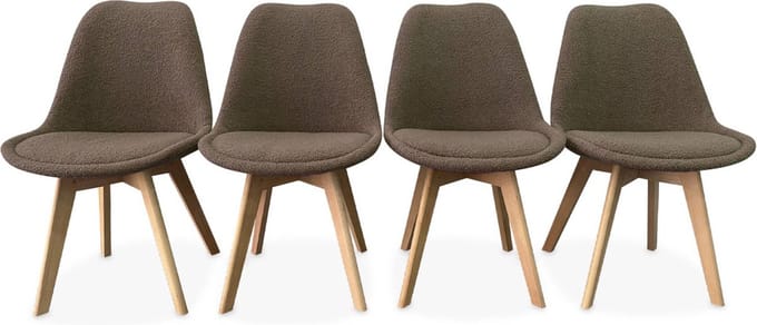 sweeek - Boucléstoelen, nils, set van 4