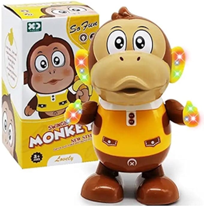 MOS Swinging Dancing Punch Baby Monkey - Dansend aapje met licht, geluid en beweging