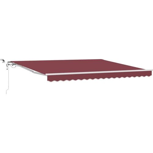 vidaXL - Elektrisch - zonnescherm - met - led - en - sensor - 4 - x - 3 - m - Bordeauxrood