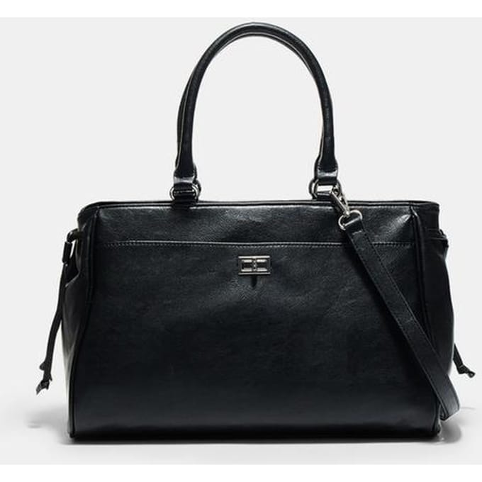 Stradivarius Citytas met klep  Zwart OS