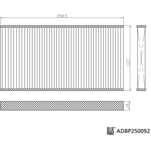 Cabinefilter BLUE PRINT ADBP250092