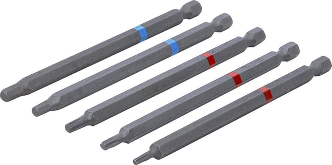 BGS Bitset - 5-delig - Extra Lang (110 mm) - Binnenzeskant & Torx