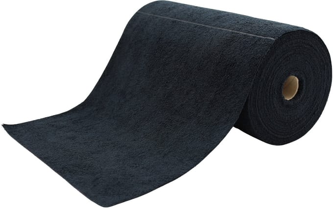 Microvezeldoek op rol zwart Soft 30x30 - rol 75 st - poetsrol