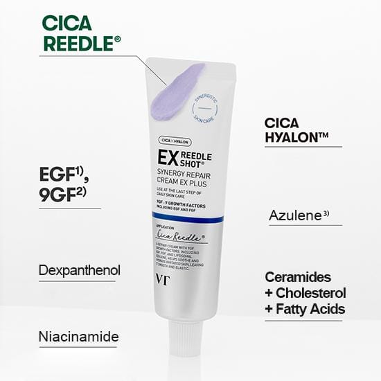 [VT Cosmetics] Crème réparatrice Reedle Shot Synergy EX Plus 50 ml white