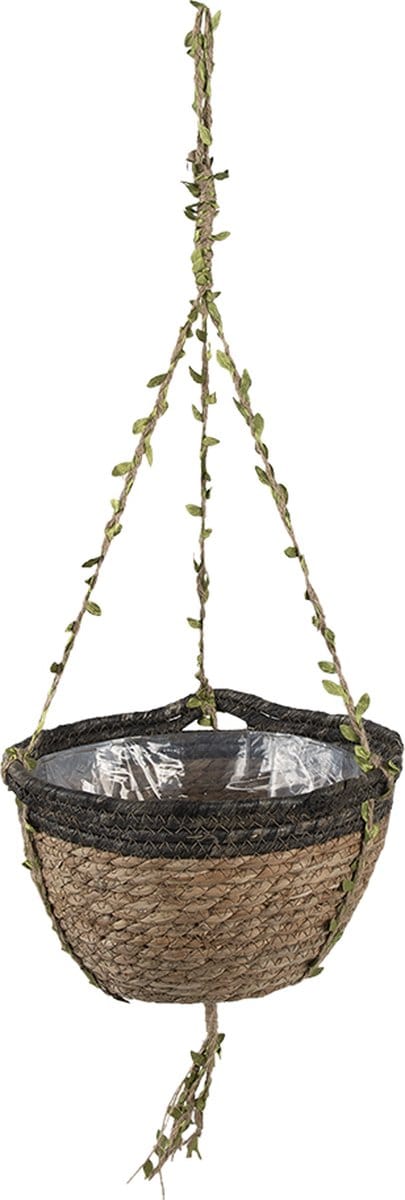 Clayre & Eef Plantenhanger Ø 24x18 Bruin Zeegras