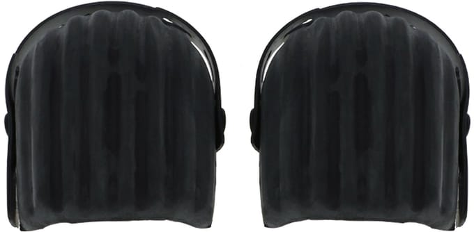 Benson Zachte kniebeschermers - hard rubber - zwart - 2 stuks - schelpvormig